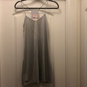 Silver glitter slide over dress